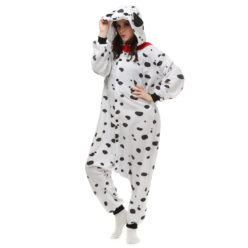 Dalmatian-Inspired Fleece Onesie