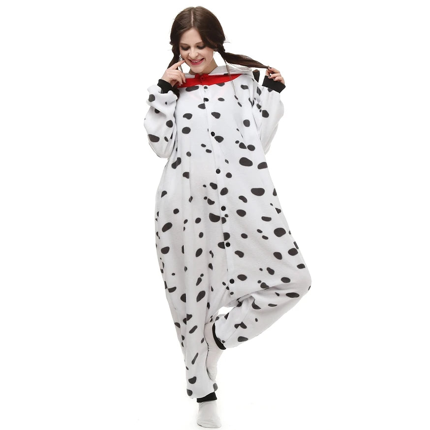 Dalmatian-Inspired Fleece Onesie