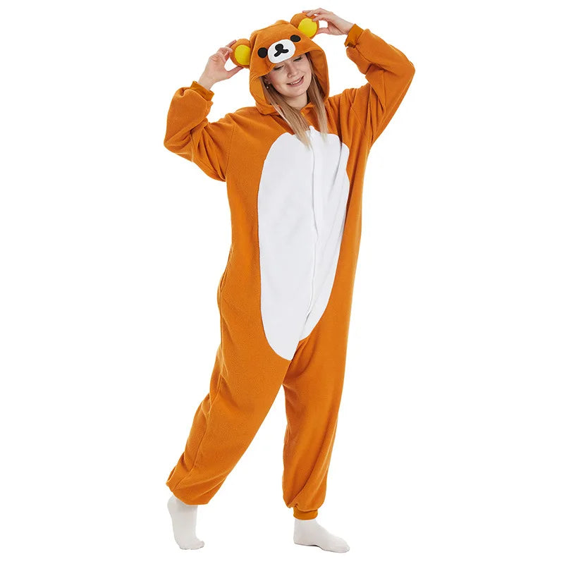 Rilakkuma Bear-Inspired Fleece Onesie