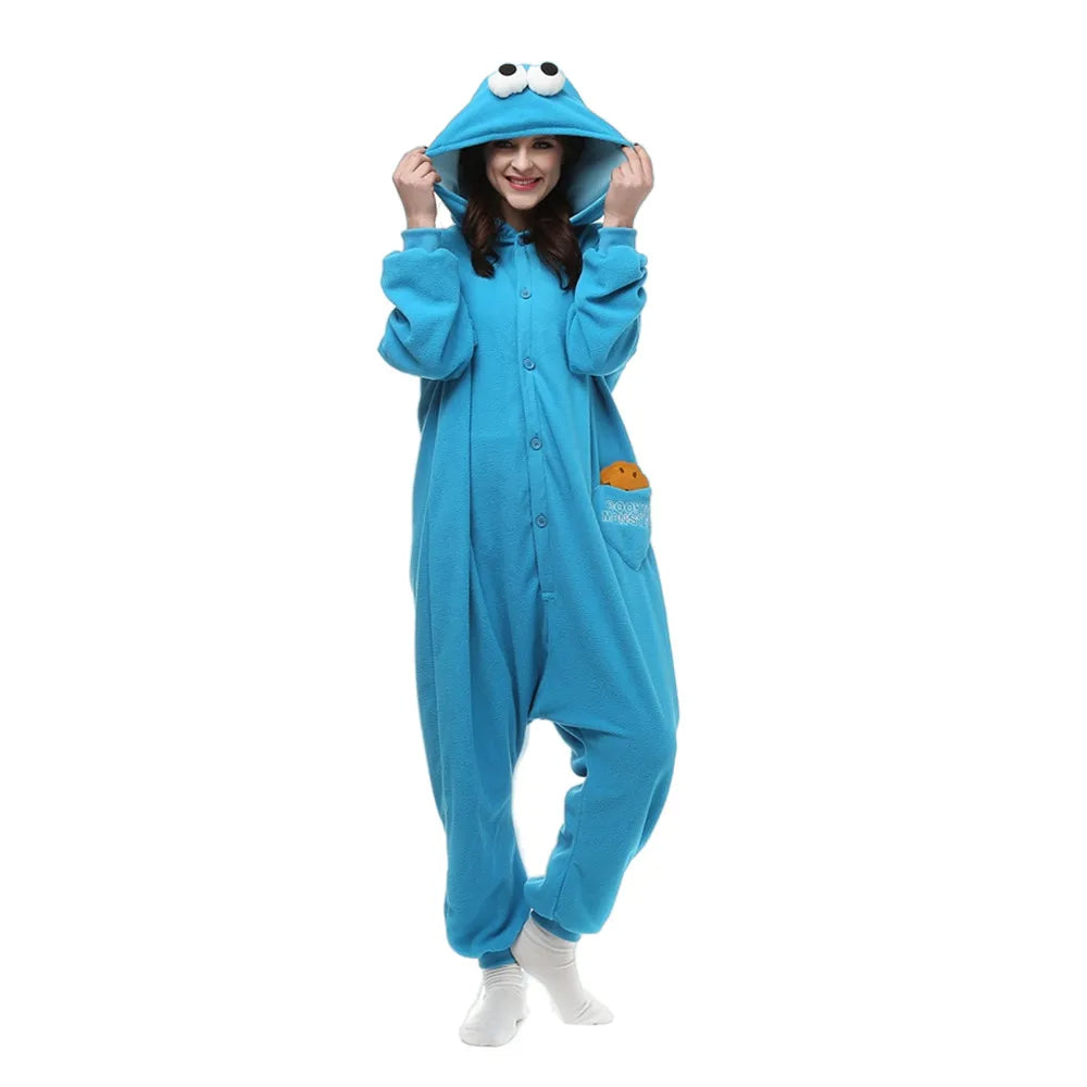Cookie Monster-Inspired Fleece Onesie