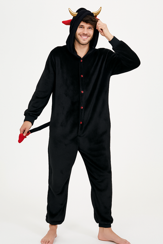 CUTE HORNED DEVIL ONESIE! 😈🔥